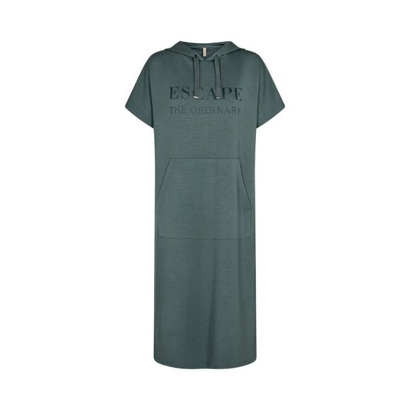 Teal Hooded Midi Dress - Picture 5 of 6